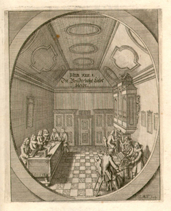 Musiksaal zur Deutschen Schule um1717